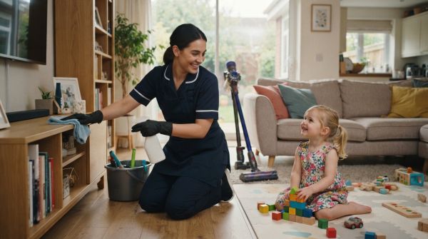 Découvrez les services à domicile : ménage et garde d'enfants