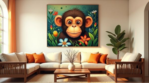 Transformez votre décoration intérieure avec un tableau singe